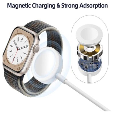 SmartWatch Wireless Charging with Magnetic Charger to Type-C