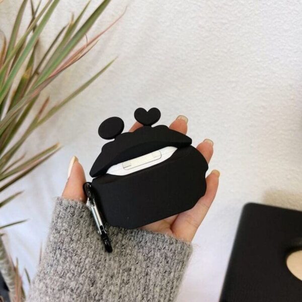 Black Cartoon Case Back For Airpods 3