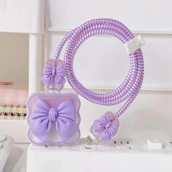 Purple 3D Bow Knot Case