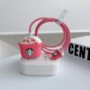 Pink 3D Silicone Animated Case For Apple Charger