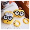 Opened Airpods 1/2 Minion with Teddy Case with Keychain