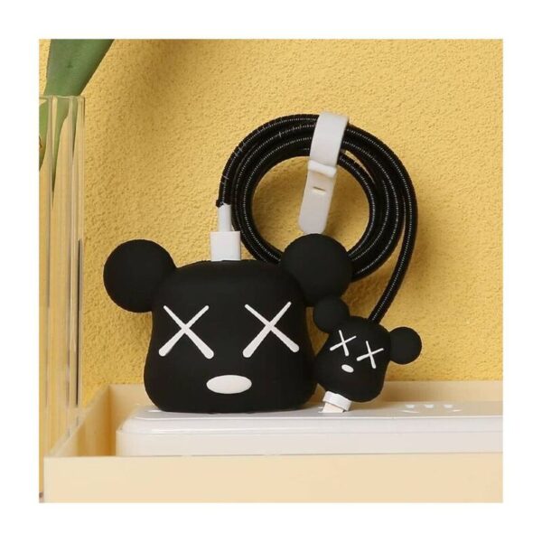 3D Bear Silicone Case for iPhone Charger 18W-20W
