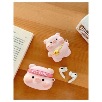 Cute Pig Head Silicone Case for Airpods