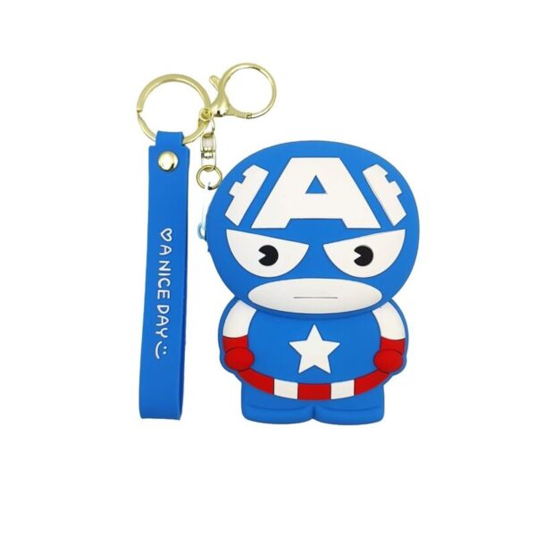 Captain America Design Silicone Coin Pouch Main