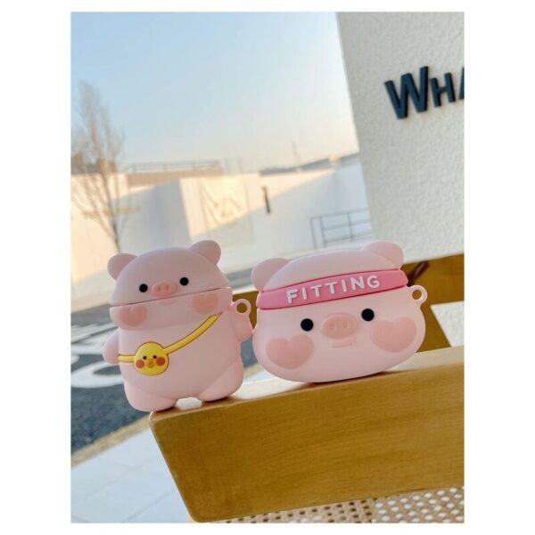Cute Pig Head Silicone Case For Airpods Pro