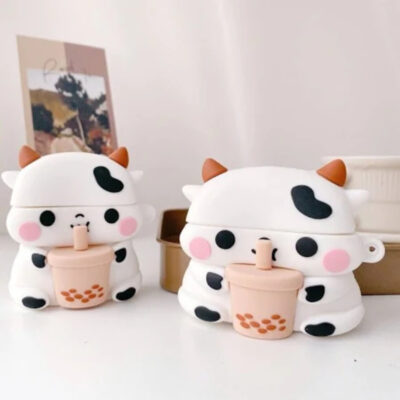 Gallery Image for Cow with Bottle Silicone Case for Airpods Pro