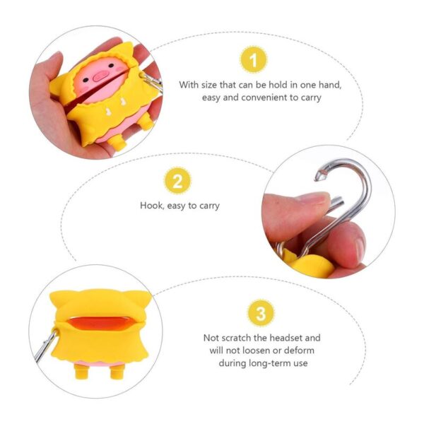 Features of 3D Piggy in Raincoat Cover for Airpods Pro