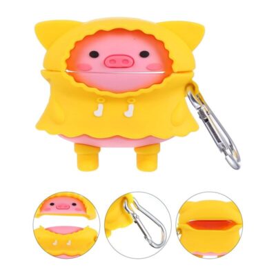 3D Piggy in Raincoat Cover for Airpods Pro