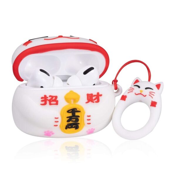 Cute Silicone Lucky Cat Case for Airpods Pro