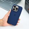 Premium Silicone Cover for Apple iPhone Pro Max Navy Blue