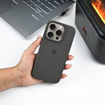 Premium Silicone Cover for Apple iPhone Pro Max Dark Grey