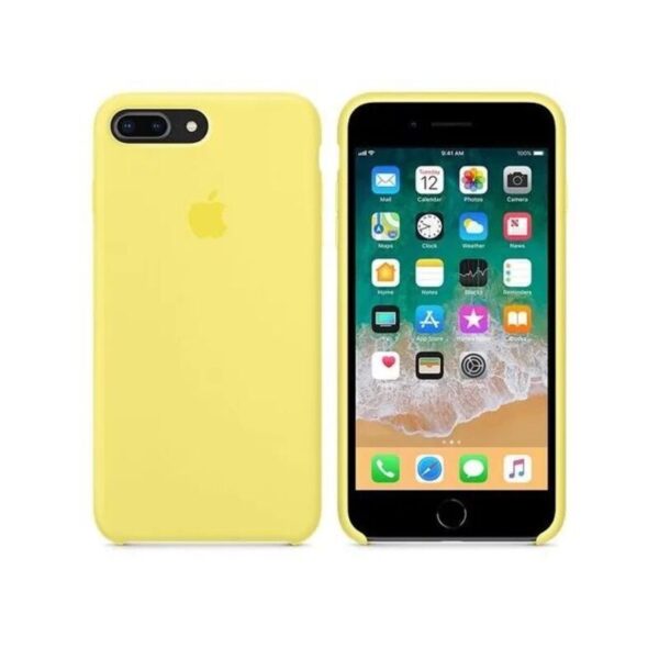 Premium Silicone Cover for Apple iPhone 7 8 Plus Yellow