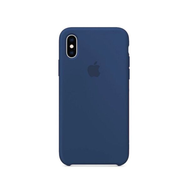 Premium Silicone Cover for Apple iPhone X Navy Blue