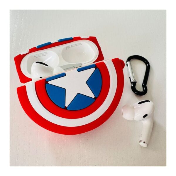3D Captain America Shield Cover for Airpods Pro